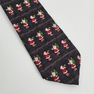 Holiday Traditions by MMG Mens Santa Claus 100% Silk Christmas Tie